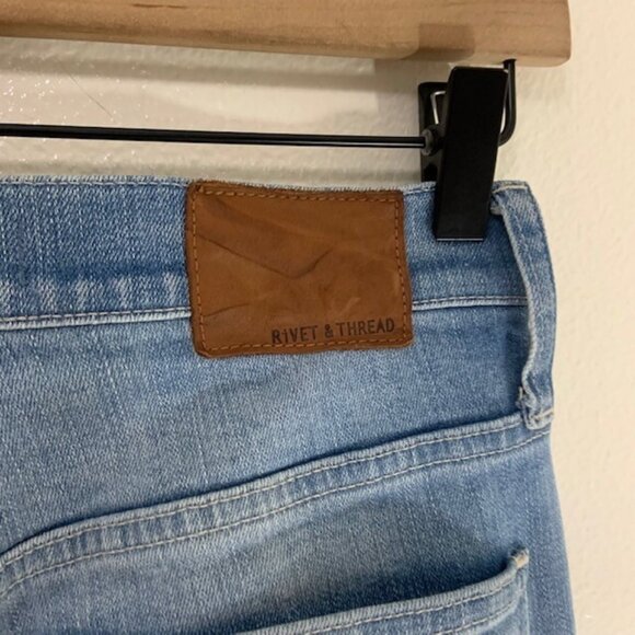 Rivet and Thread Light Wash Blue High Rise Denim Jeans Size 26 - Picture 5 of 5
